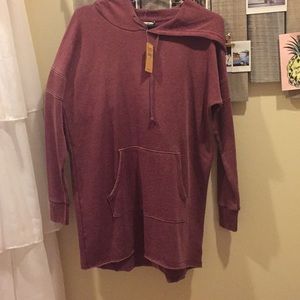 Maroon sweatshirt dress